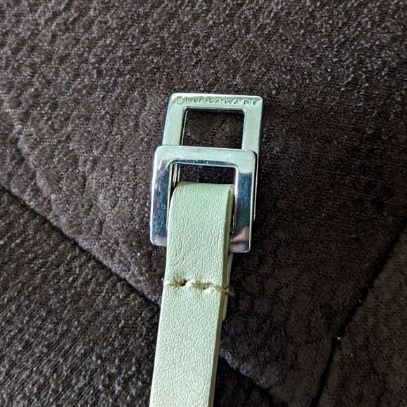 5$ Item! Elie Tahari Size 10 S Tan Double Ring Skinny Belt - Picture 6 of 6